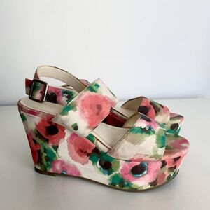 Floral Wedge Sandals
